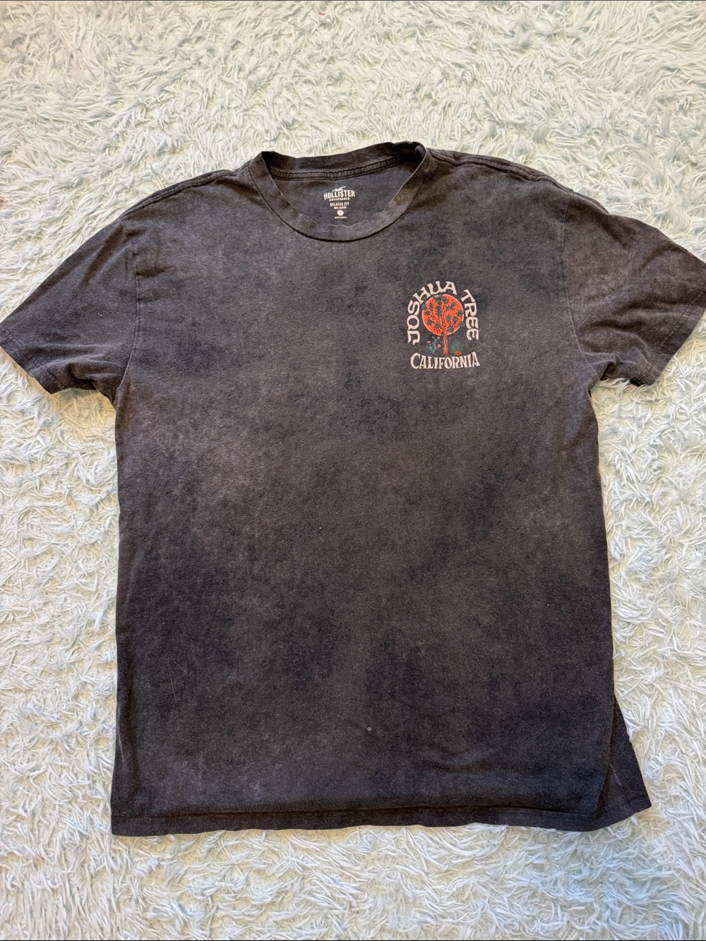 Hollister Black Joshua Tree California Graphic Tee relaxed mens medium wow!! 76